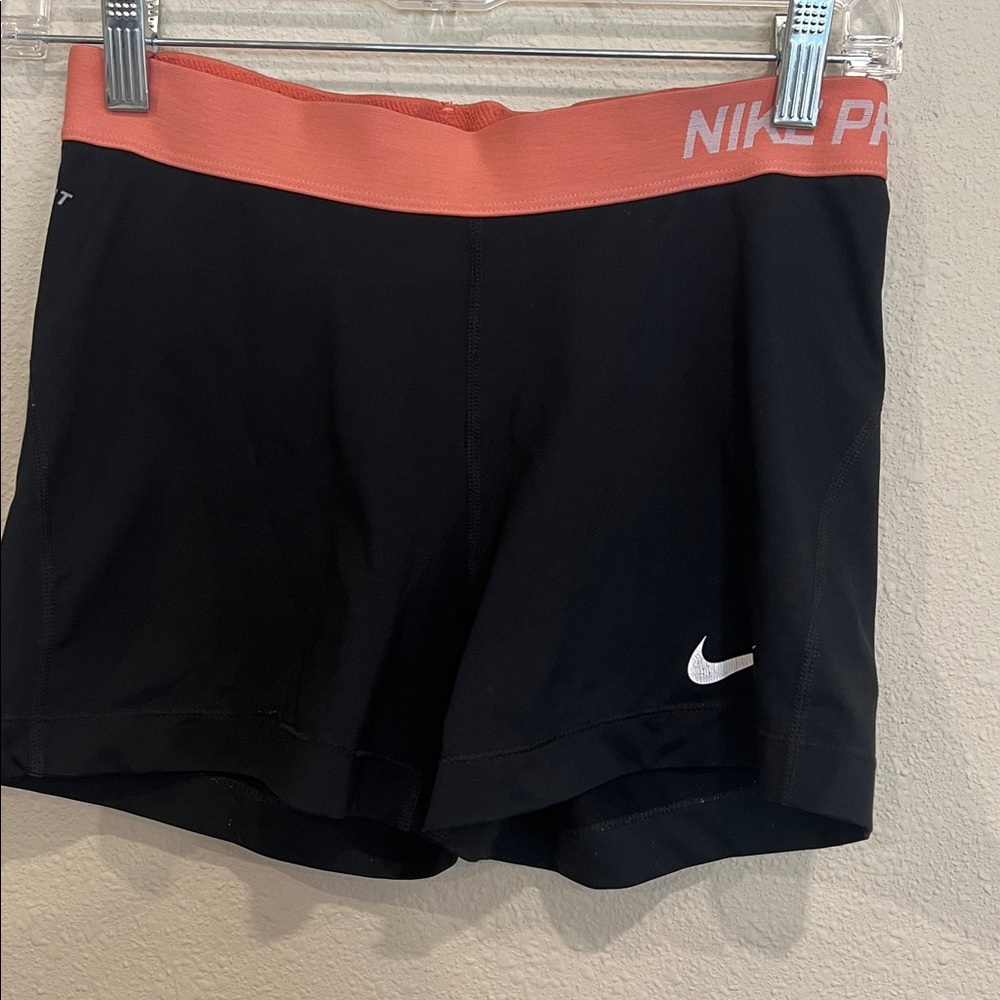 Nike Black and Coral Women's Shorts